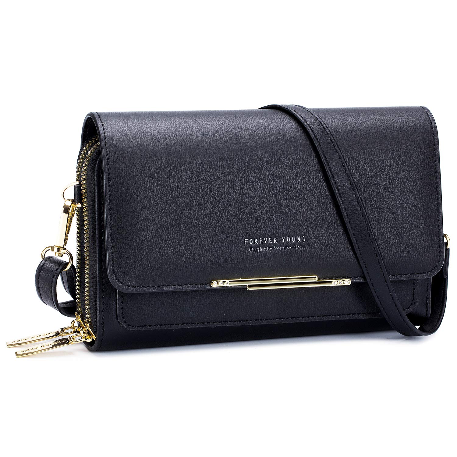PALAY Crossbody Bag for Women Fashion Purse Bag Phone Sling Bag Black PU Crossbody Bag Shoulder Bag Small Double Layer Zipper Purse Bag Phone Bag PALAY Crossbody Bag for Women Fashion Purse Bag Phone Sling Bag Black PU Crossbody Bag Shoulder Bag Small Double Layer Zipper Purse Bag Phone Bag